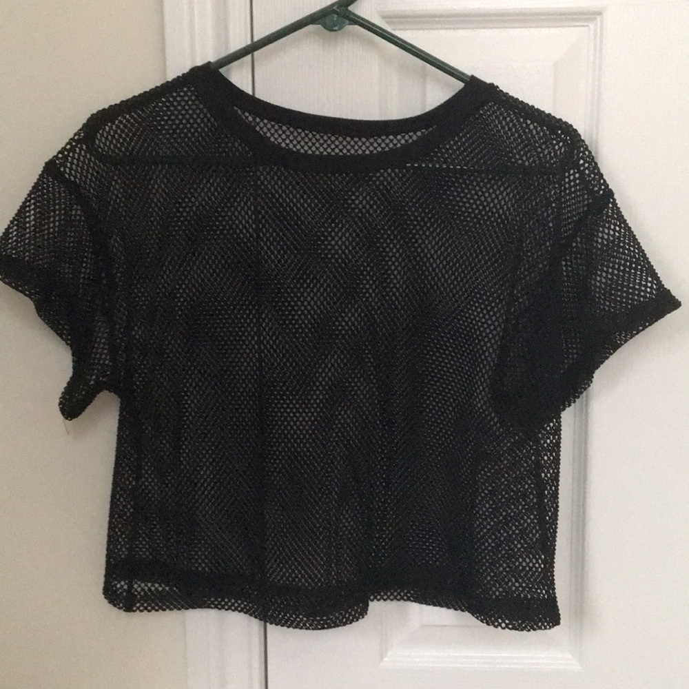 Black Mesh Top
